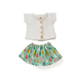 Doll Clothes Linen Drop skirt and top