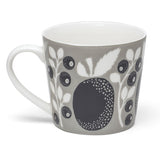 Plum Grey/Black - Large Porcelain Mug