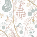 Fruit Garden White/Pastel - Wallpaper
