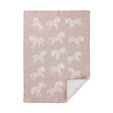 Pony Dusty Pink - Organic lambs wool Baby Blanket