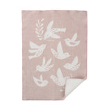 Nesting Dusty Pink - Organic lambs wool Baby Blanket