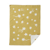 Shooting Star Mustard - Organic Cotton Baby Blanket