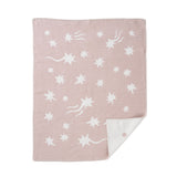 Shooting Star Dusty Pink - Organic Cotton Baby Blanket