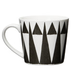 Triangle White/Black - Large Porcelain Mug