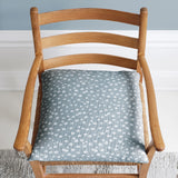 Sakura Spring Dusty Blue/Ivory - Linen fabric