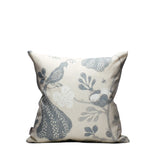 Night birds Ivory/ Dusty Blue - Cushion cover 40x40 cm