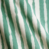 Wicked Stripe Soft Green - Linen fabric