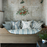 Wicked Stripe Dusty Blue - Linen fabric