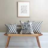 Capri Sand/Black - Cushion cover 40x40 cm