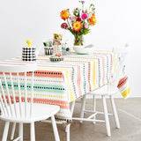 Stripedot White /Multi - Cotton fabric