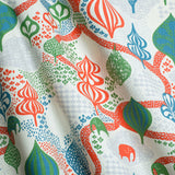 Saga forest White/Red 360g - Cotton Fabric Swatch A6