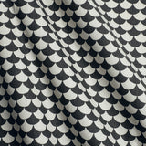 Waves Black/Gray - Cotton Fabric Swatch A6