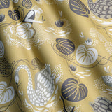 Linen Fabric -Nobel nymphs -Yellow -Swatch A6