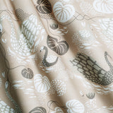 Linen Fabric -Noble nymphs -Dpink Swatch A6