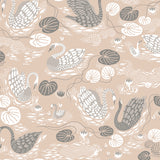 Noble Nymphs Dusty Pink - Linen/cotton fabric