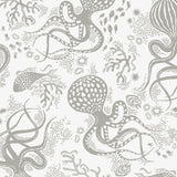 Aquatic White/Dark Grey - Wallpaper