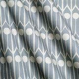 Feathers Dusty Blue - Linen/cotton fabric
