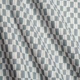 Gustav Ivory/Light Blue - Linen Fabric Swatch A6