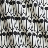 Feathers Ivory/Black - Linen Fabric Swatch A6