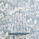 Wild at heart Dusty Blue/Ebony - Linen fabric