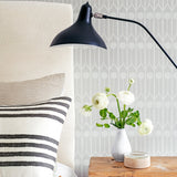 Feathers Ebony/White - Wallpaper