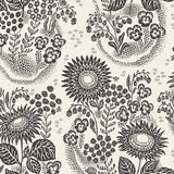 September at Rosendal Ebony/Black - Linen fabric