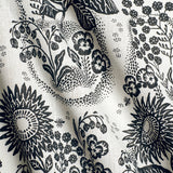 September Sand/Vintage Black - Linen Fabric Swatch A6