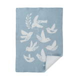Nesting Dusty Blue - Organic lambs wool Baby Blanket