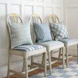 Sakura Spring Dusty Blue/Ivory - Linen fabric