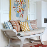 Humble Stripe -Dusty Blue Terra Linen Fabric