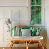 Flora Deep Green - Cushion cover 40x40 cm