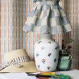 Humble Stripe -Dusty Blue Terra Linen Fabric
