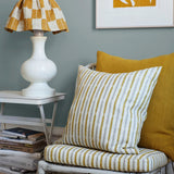 Humble Stripe - Sunny Yellow Sand Linen fabric