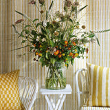 Humble Stripe - Sunny Yellow Sand Linen fabric