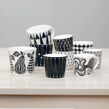 Triangle White/Black - Large Porcelain Mug