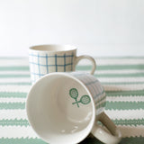 Serve White/Green - Small Porcelain Mug