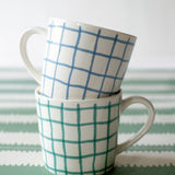 Serve White/Green - Small Porcelain Mug
