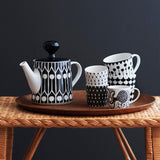 Net Black/White - Small Porcelain Mug