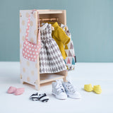 Doll Clothes Linen Harlequin Dress