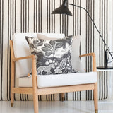 Fields Ivory/Black - Linen fabric