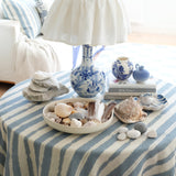 Wicked Stripe Dusty Blue - Linen fabric