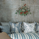 Gustav - Ivory/DBlue - Cushion cover 40x40cm