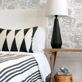 Fields Ivory/Black - Linen fabric