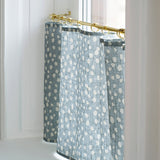 Sakura Spring Dusty Blue/Ivory - Linen fabric