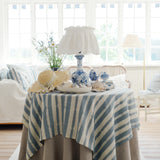 Wicked Stripe Dusty Blue - Linen fabric
