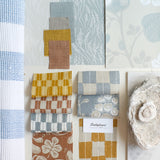 Gustav - Ivory/DBlue - Cushion cover 40x40cm