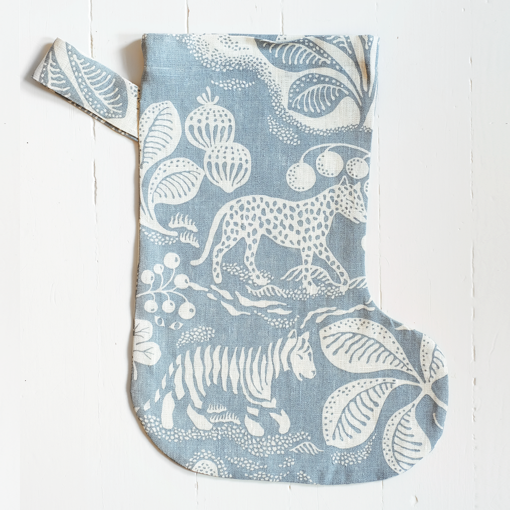 Christmas stocking - Wild at heart Blue