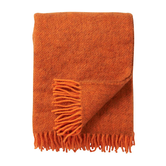 Organic wool blanket - Orange